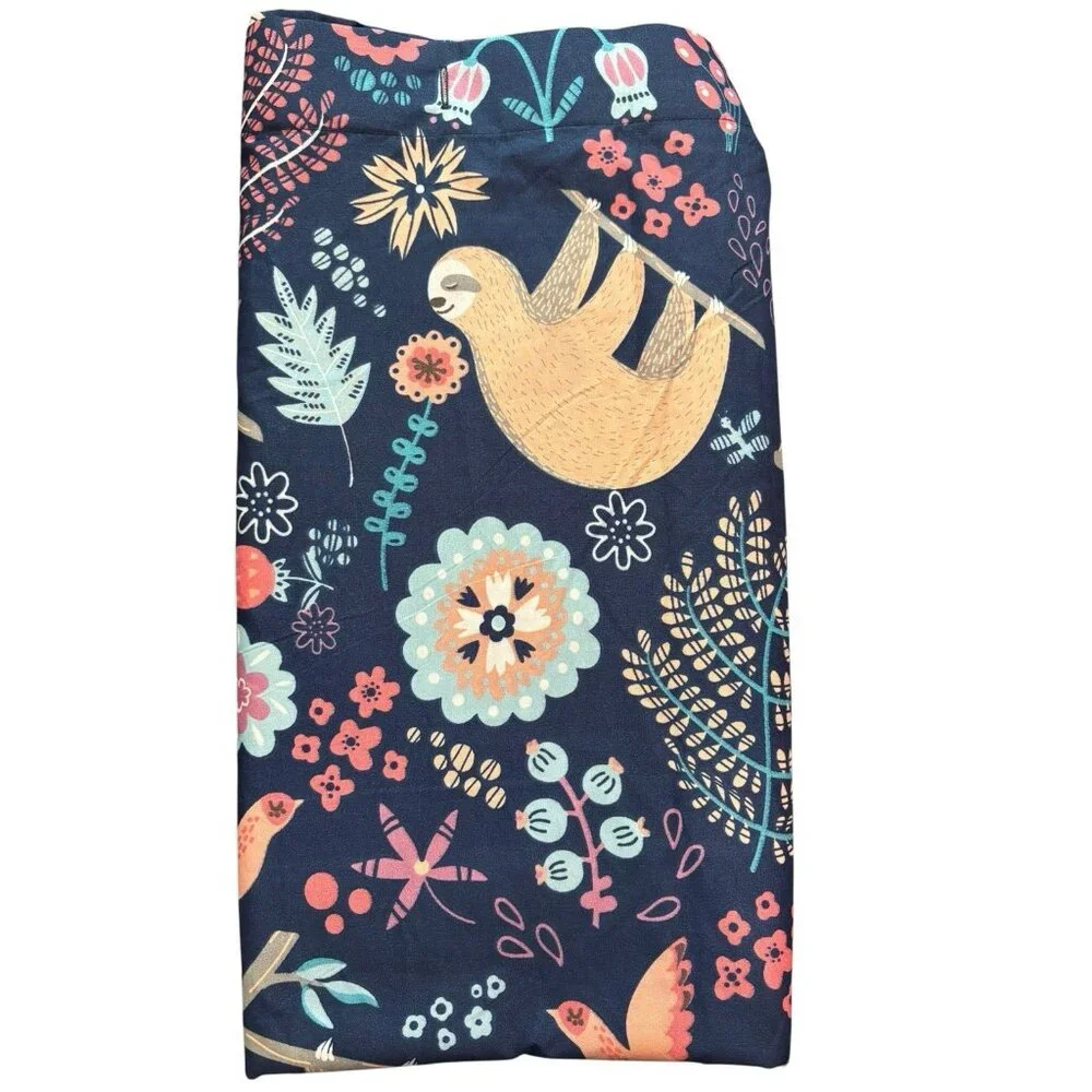 Lush Decor Kola Bear Flowers Blue Shower Curtain 72x72